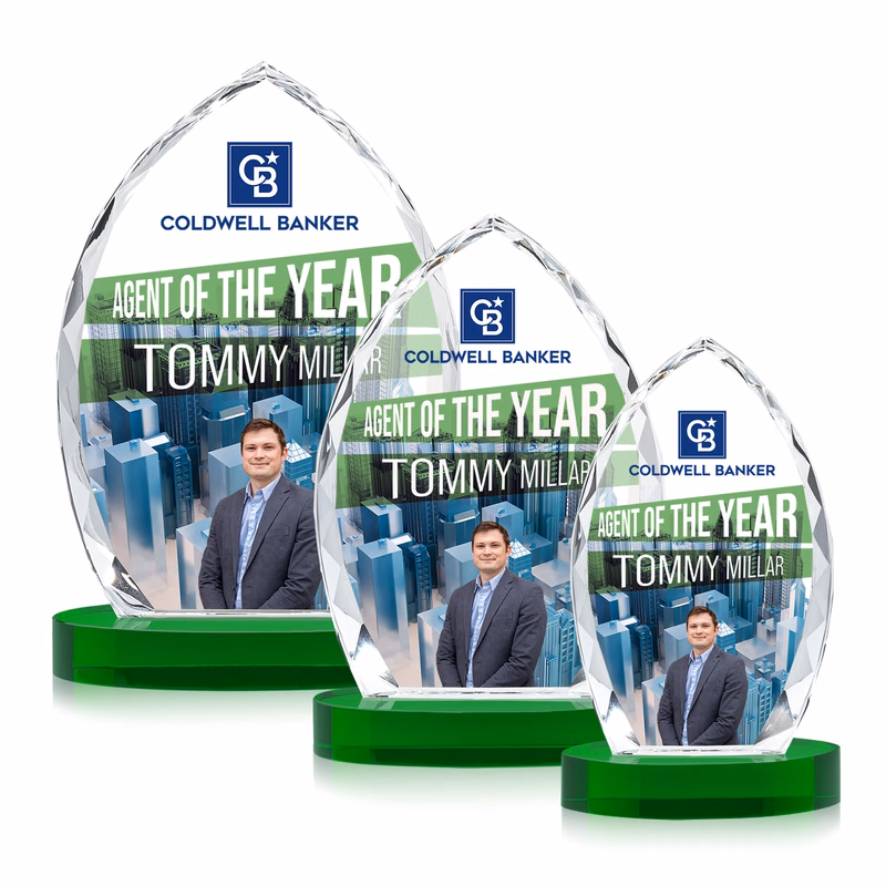 Wilton VividPrint™ Award on Alberton Base - Green