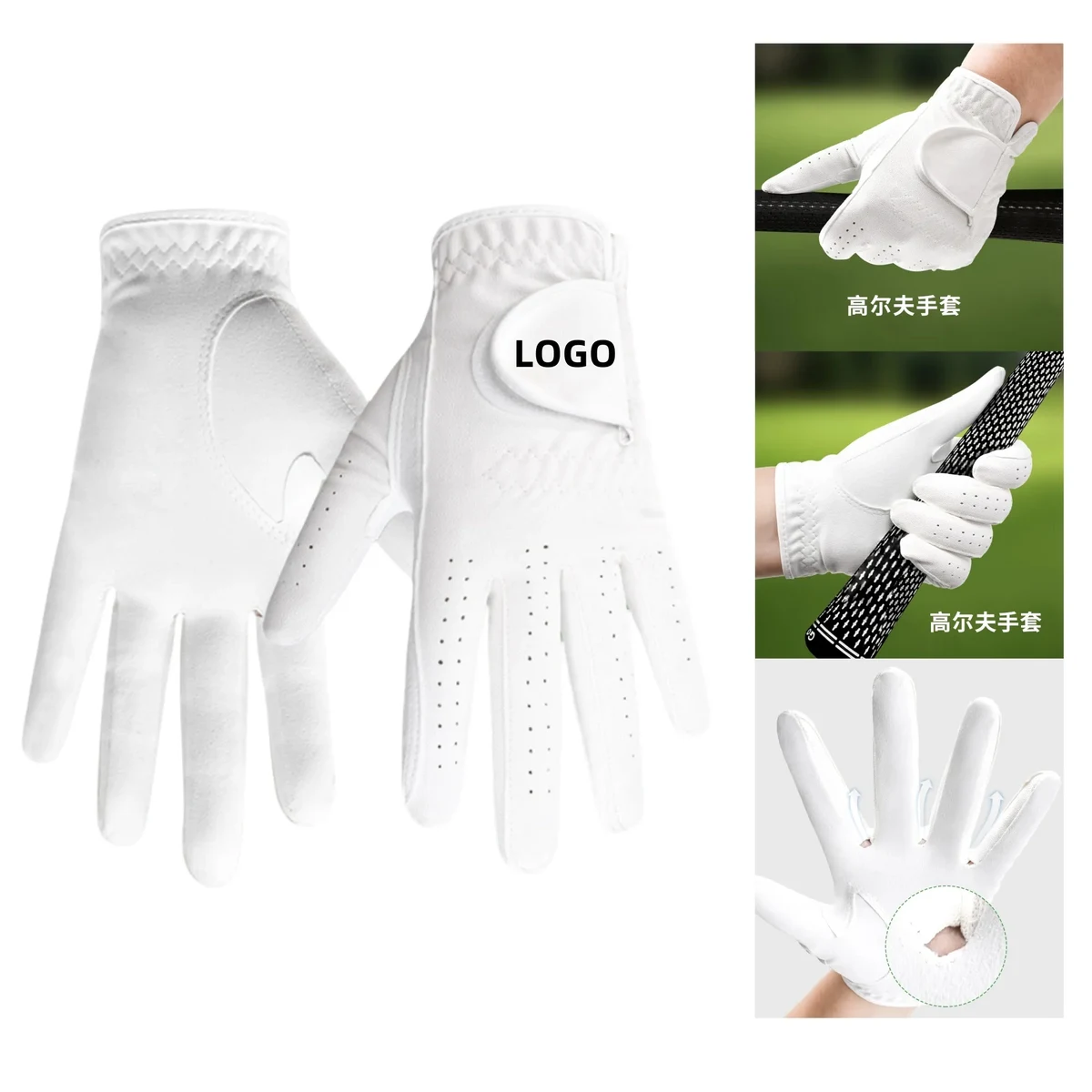 Suede Breathable Golf Sports Protective Gloves 1