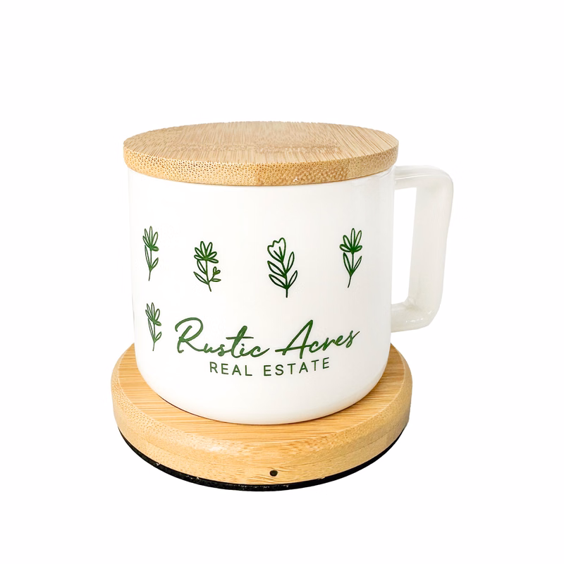 Bamboo Mug Warmer w/ Ceramic Mug - 1 Color