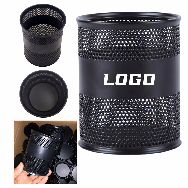Vintage-Style Iron Pen Cup