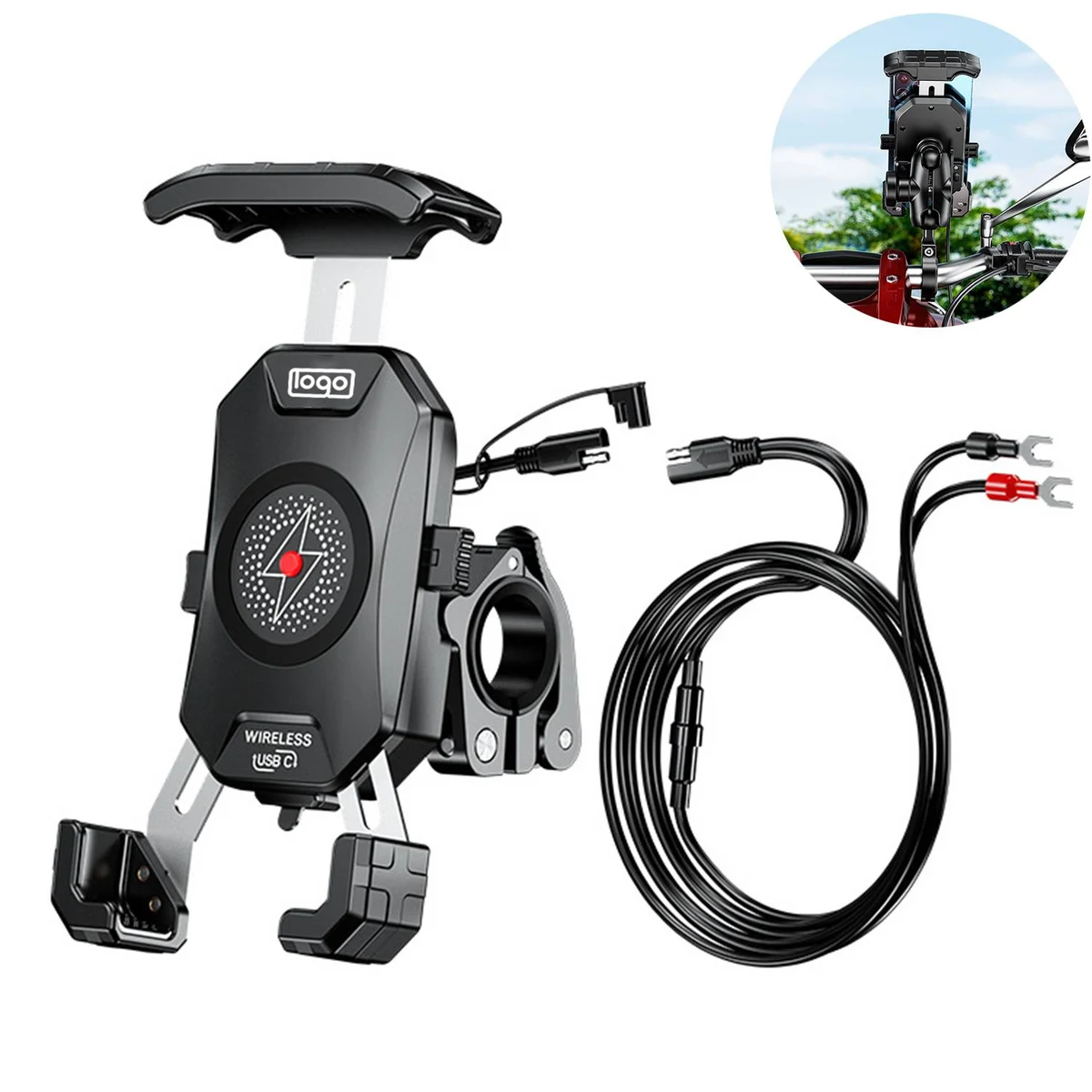 360 Rotating Universal Motorcycle Bicycle Phone Holder 1