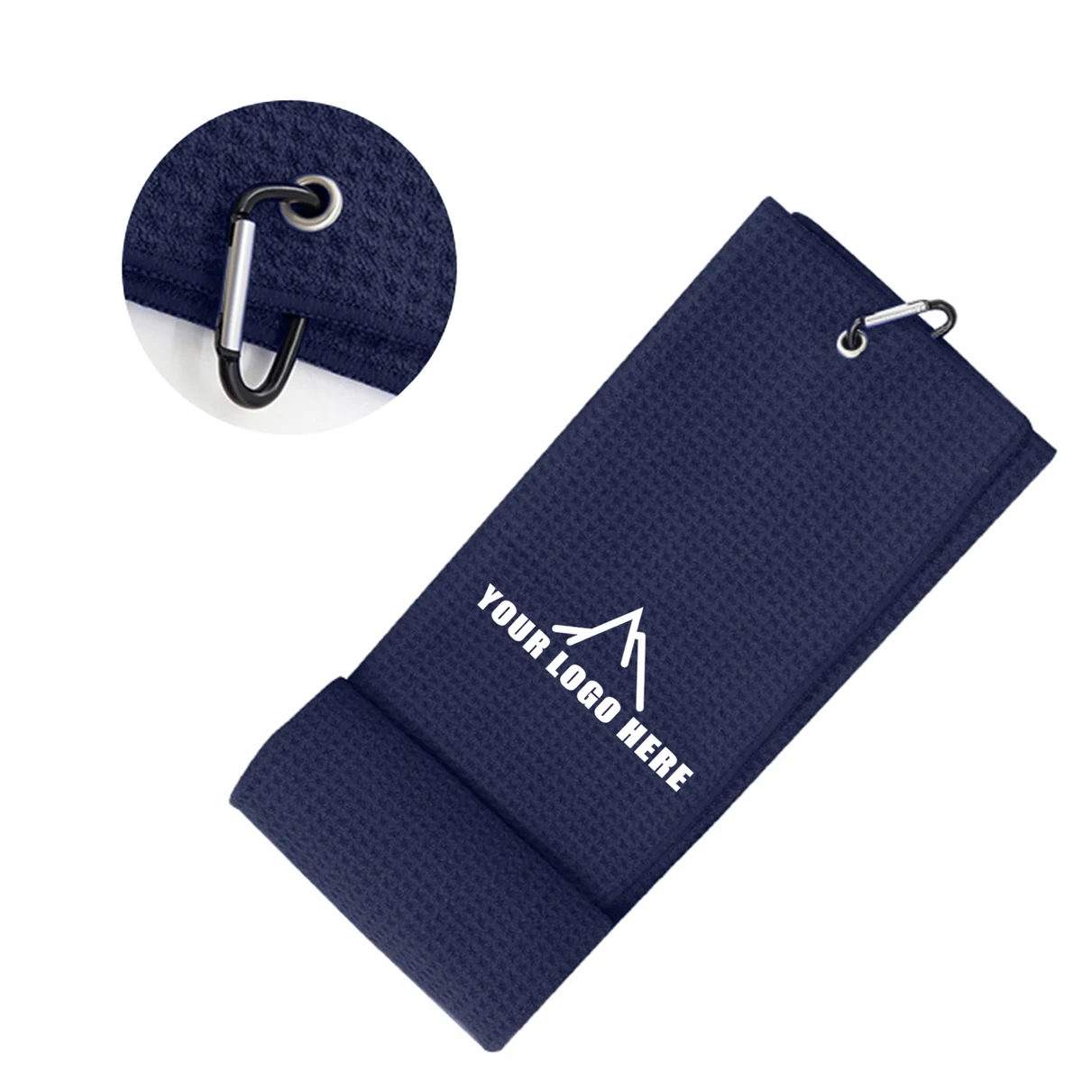 Custom Embroidered Microfiber Waffle Golf Towel 1