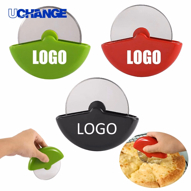 Handheld Round Rolling Pizza Cutter for Kitchen Use