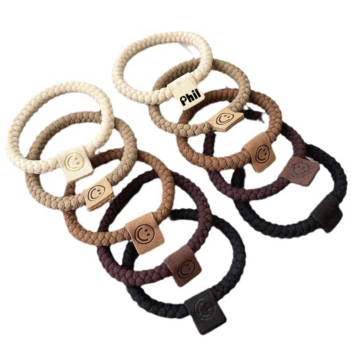 Custom Terry Cloth Seamless High-Elasticity Hair Ties 1