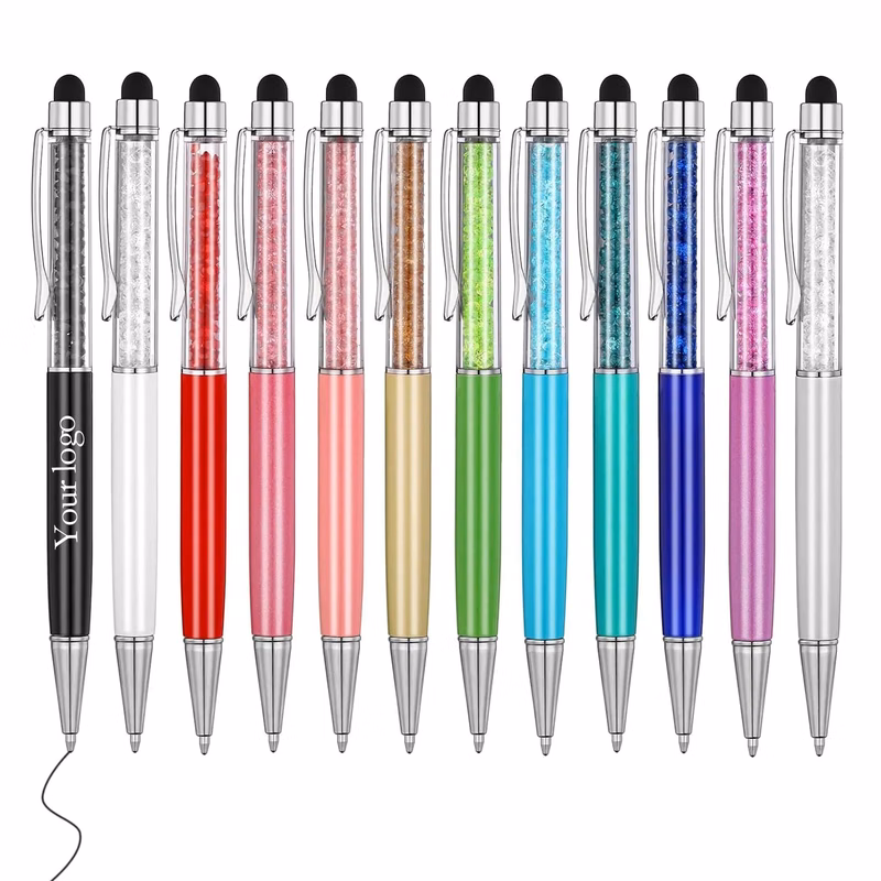 Crystal Ballpoint Pen w/ Stylus
