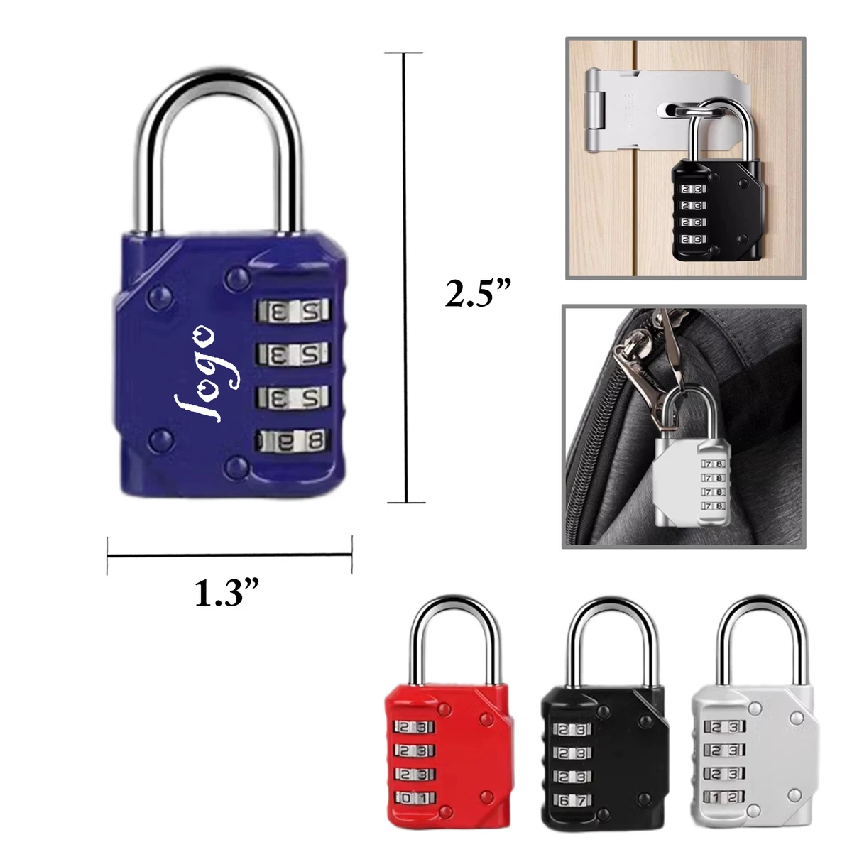 MOQ50 4-Digit Combination Lock for Luggage Security 1