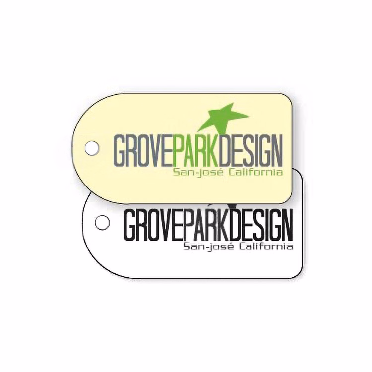 Plastic Key Tag .030 Thermal Laminated PVC (1"x2"), Full Colour