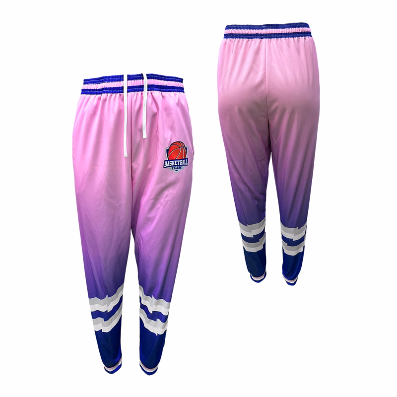Women's Smooth Polyester Jogger Pants with Fleece Backing