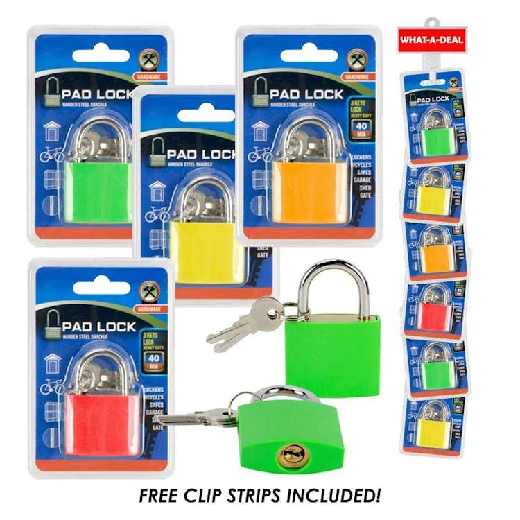 Padlock with Keys 40MM - Assorted 1