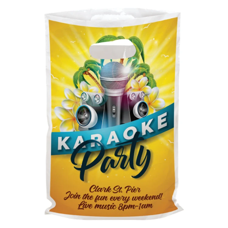 Digital Full Color Die Cut 1-Sided Plastic Bag (6" x 9") 1