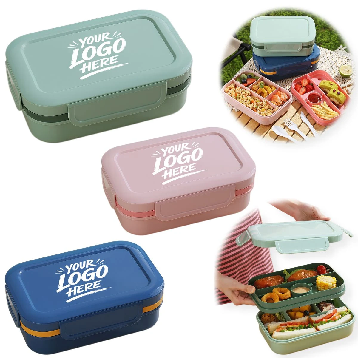 68oz Leakproof Bento Lunch Box With Utensil Set 1