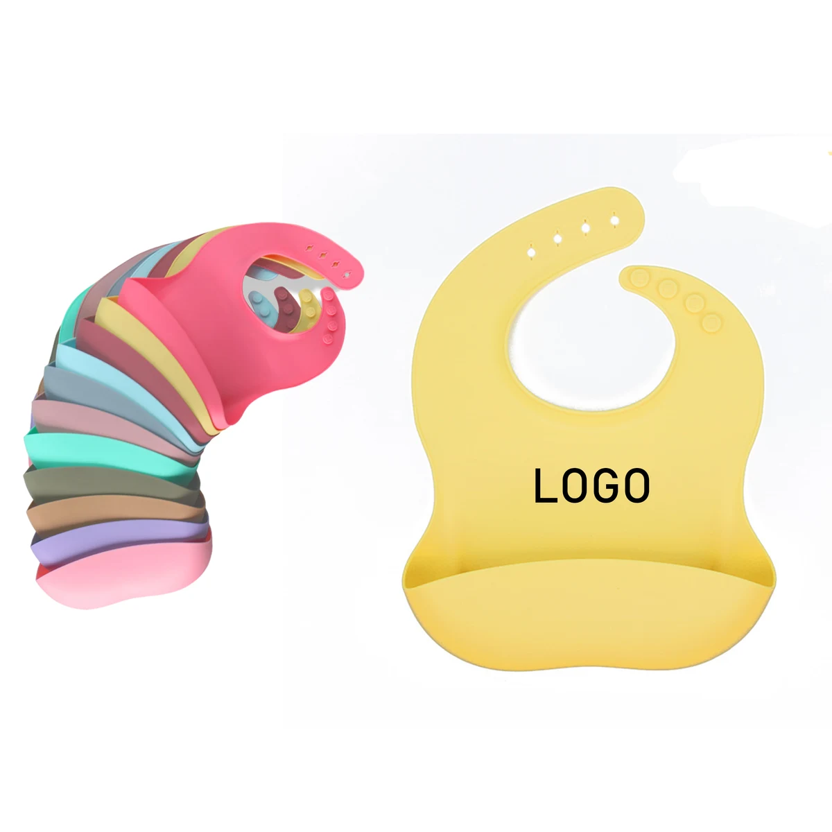 Soft Waterproof Silicone Baby Bib 1