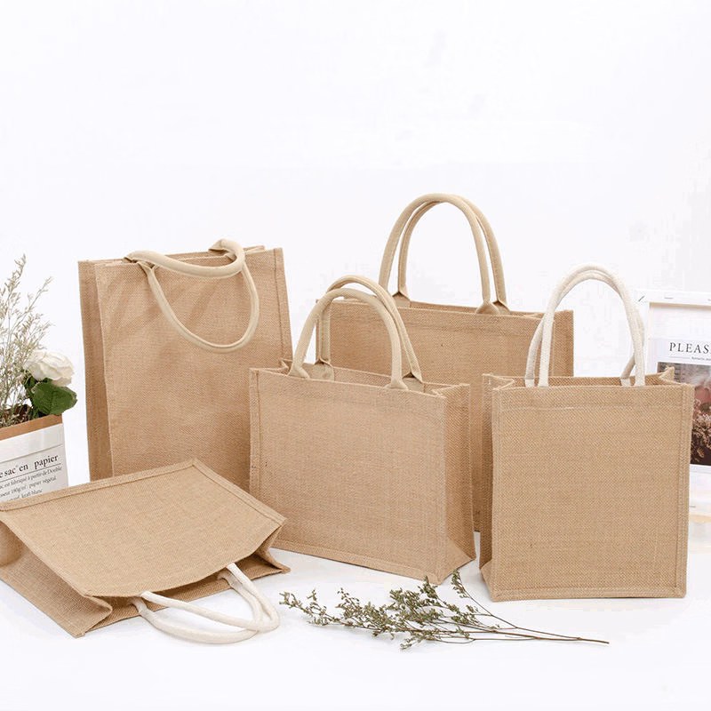 Trendy Jute Bag with Rope Handle