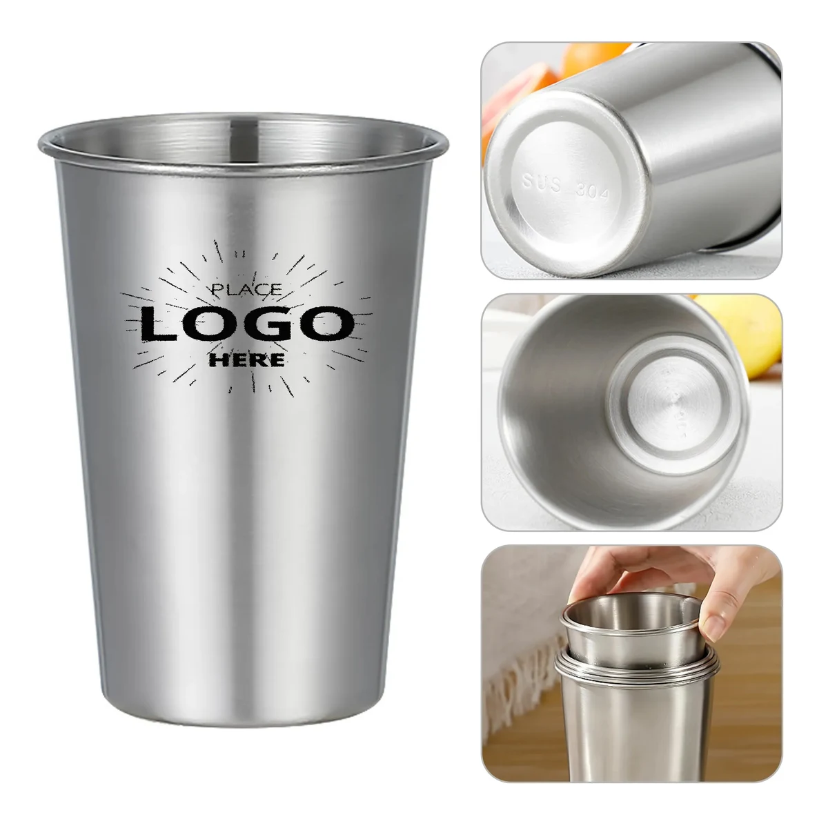 12Oz Stainless Steel Cups 1
