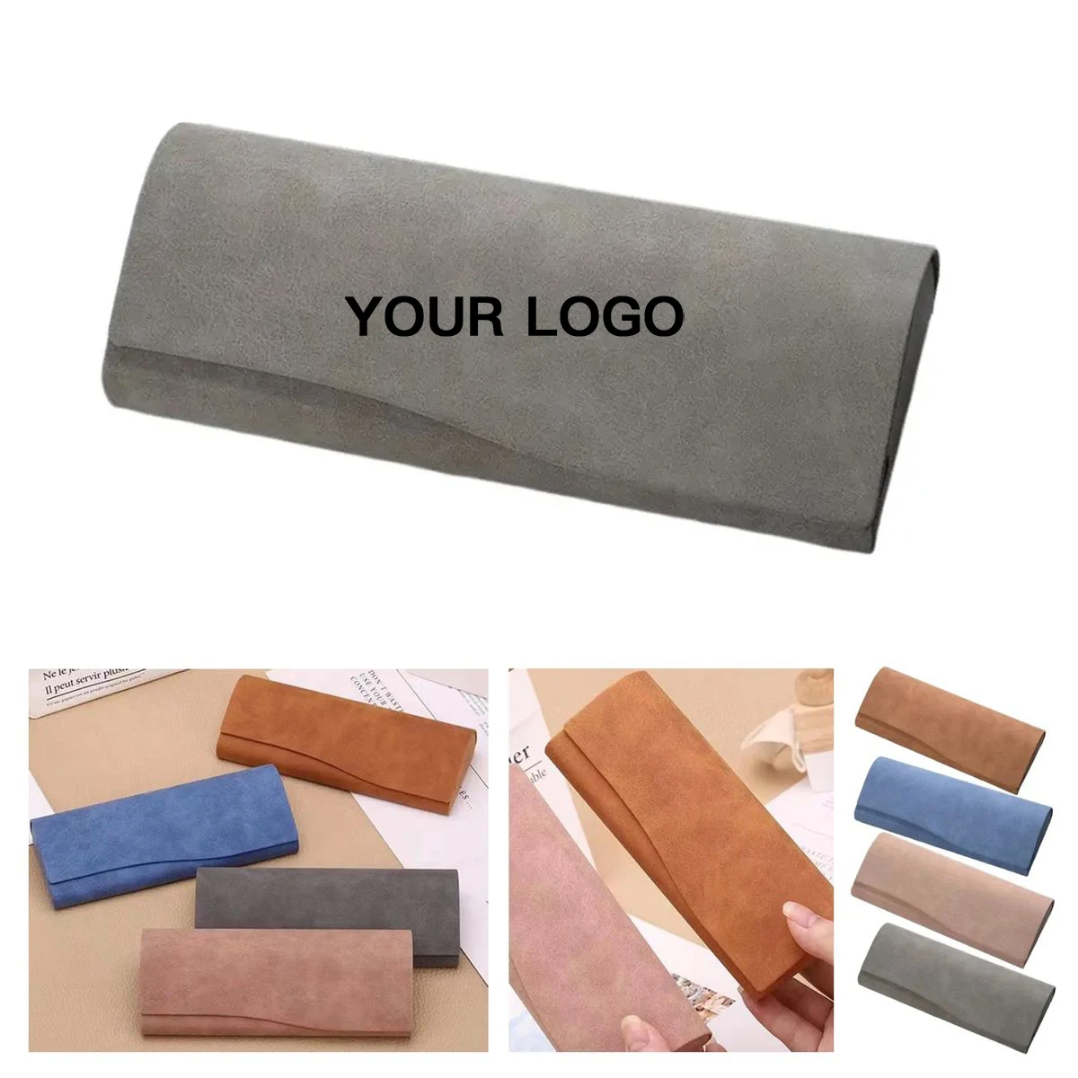 Compact Leather Eyewear Case with Soft Lining 1