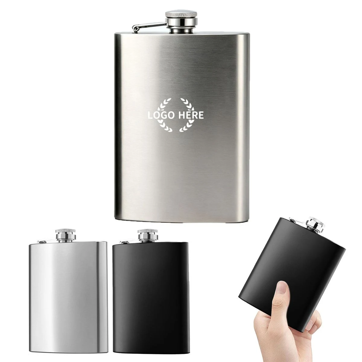 Lightweight Metal Pocket Flask With Secure Screw Cap 1