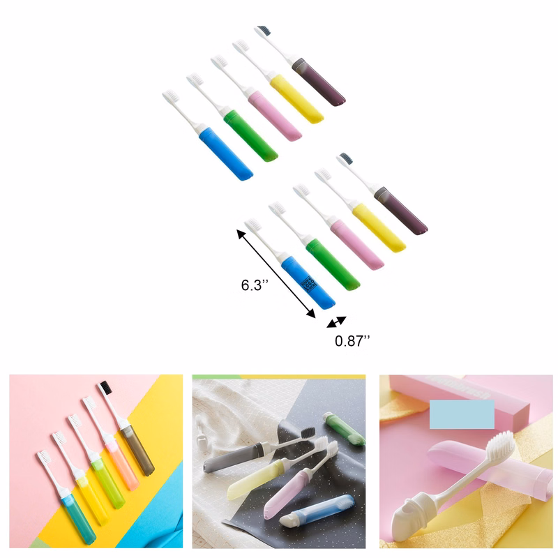 Rainbow Shaped Toothbrush Portable Folding Soft
