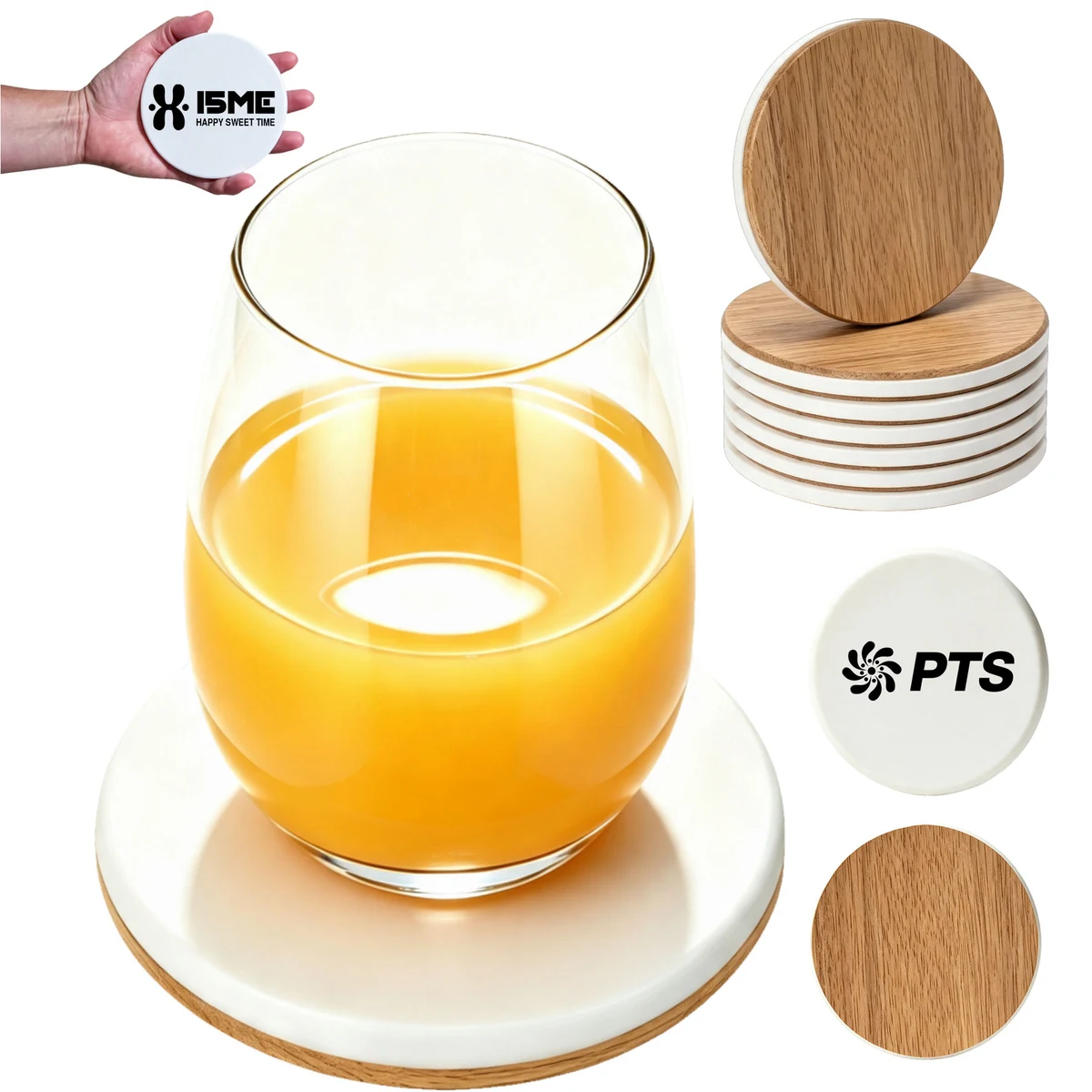 Round, Ceramic Coaster 1