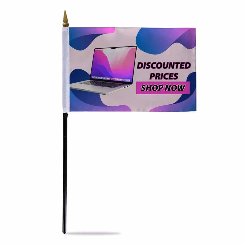6" x 9" Custom Stick Flag - Digital Print
