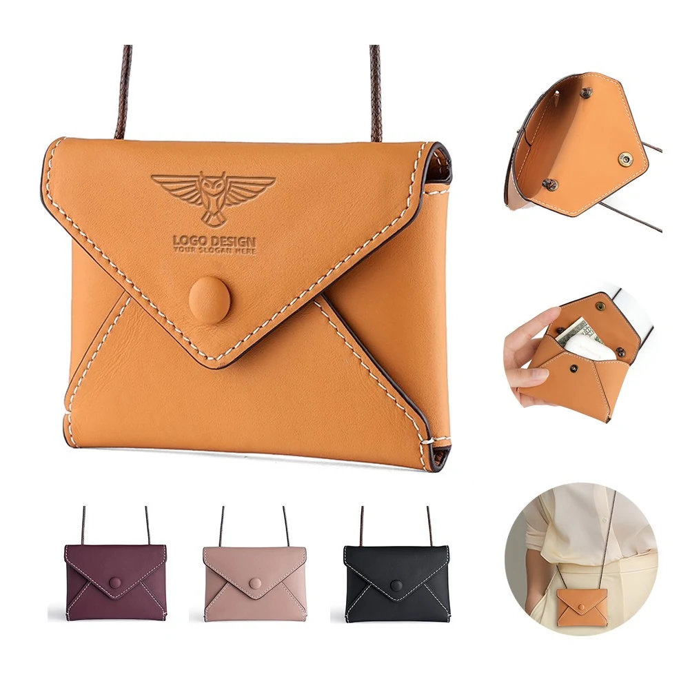 Adjustable Strap Multi-Wear Mini Cowhide Envelope Purse 1