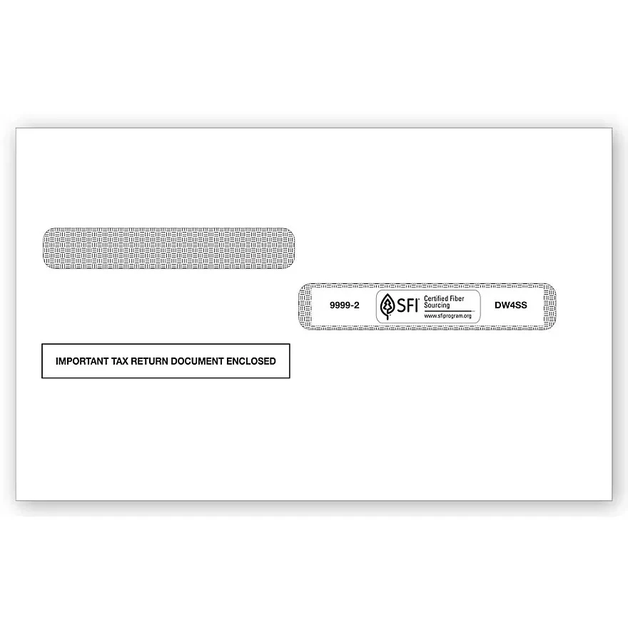 Envelopes, Double-Window, Self-Seal 4Up W-2 Forms- 25/pk 1