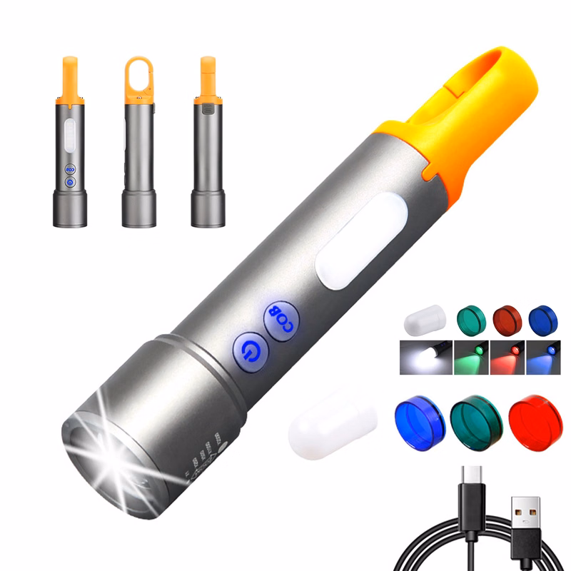Carabineer Clip Portable Flashlight