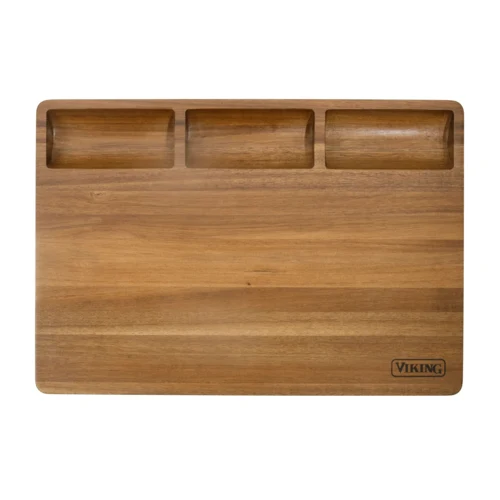 Viking Acacia 20-Inch Reversible Butcher Block Prep and Carving Board 1