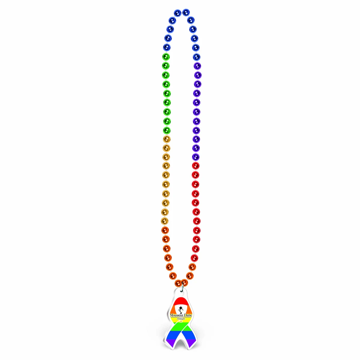 Rainbow Beads with a Custom Shaped Medallion 1