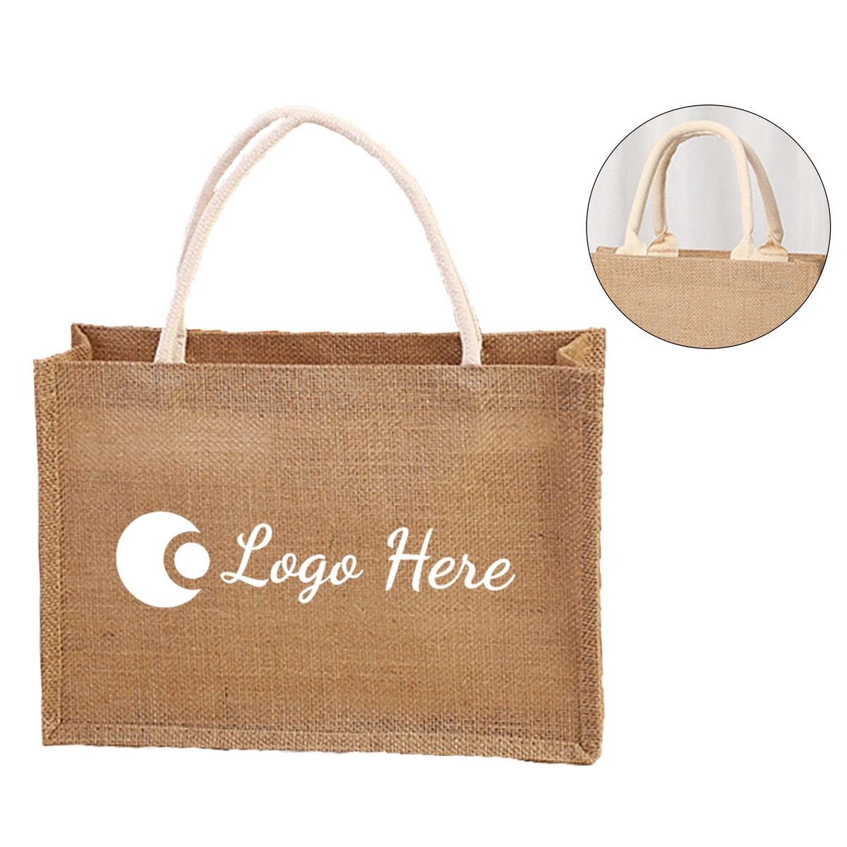 Rustic Jute Shopping Tote 1