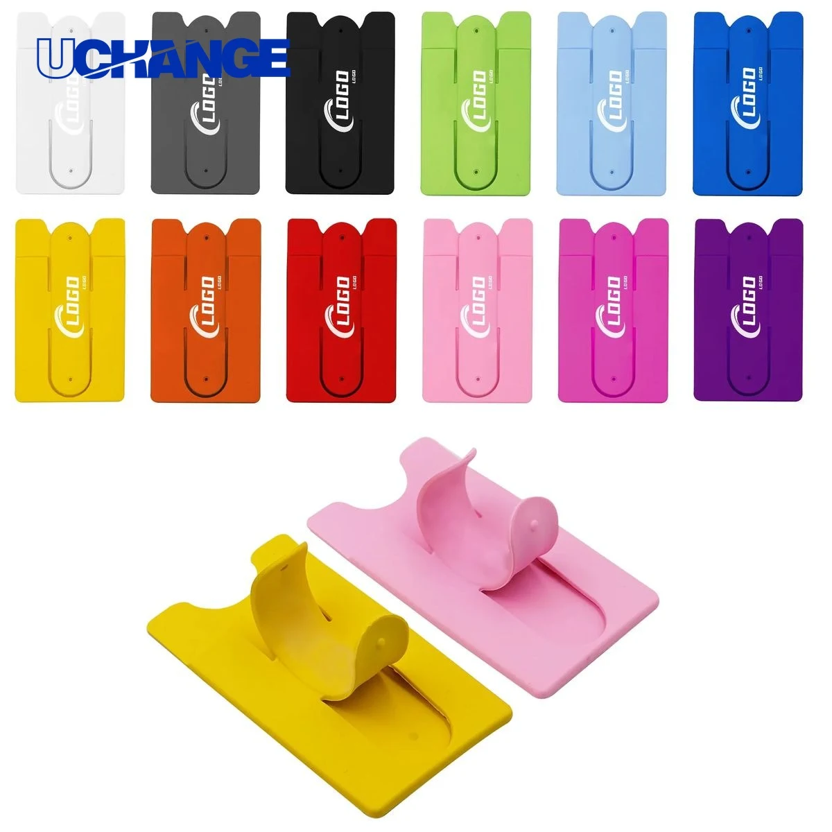 Silicone Phone Stand Holder with Card Pocket 1
