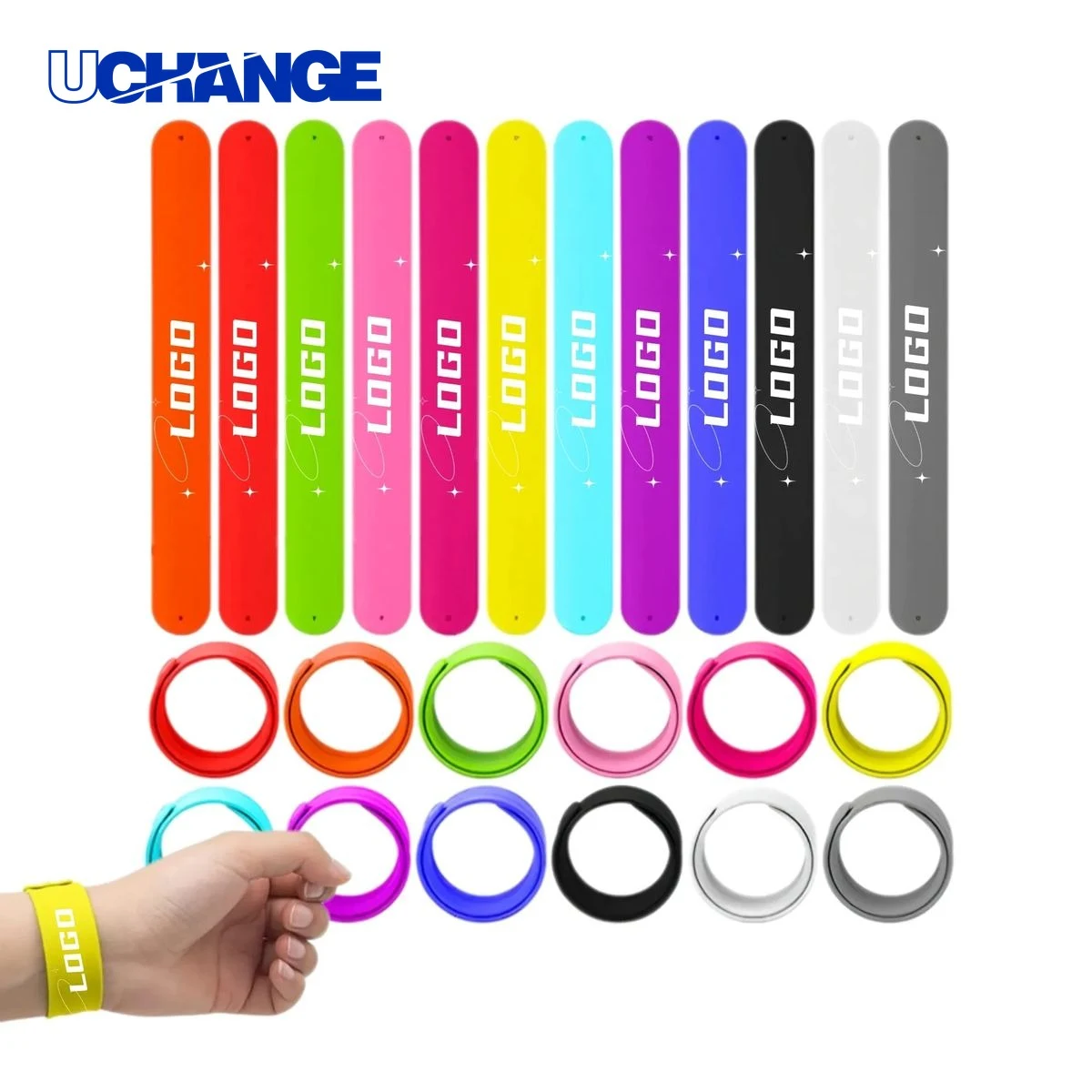 Multi-Color Silicone Slap Bracelet 1