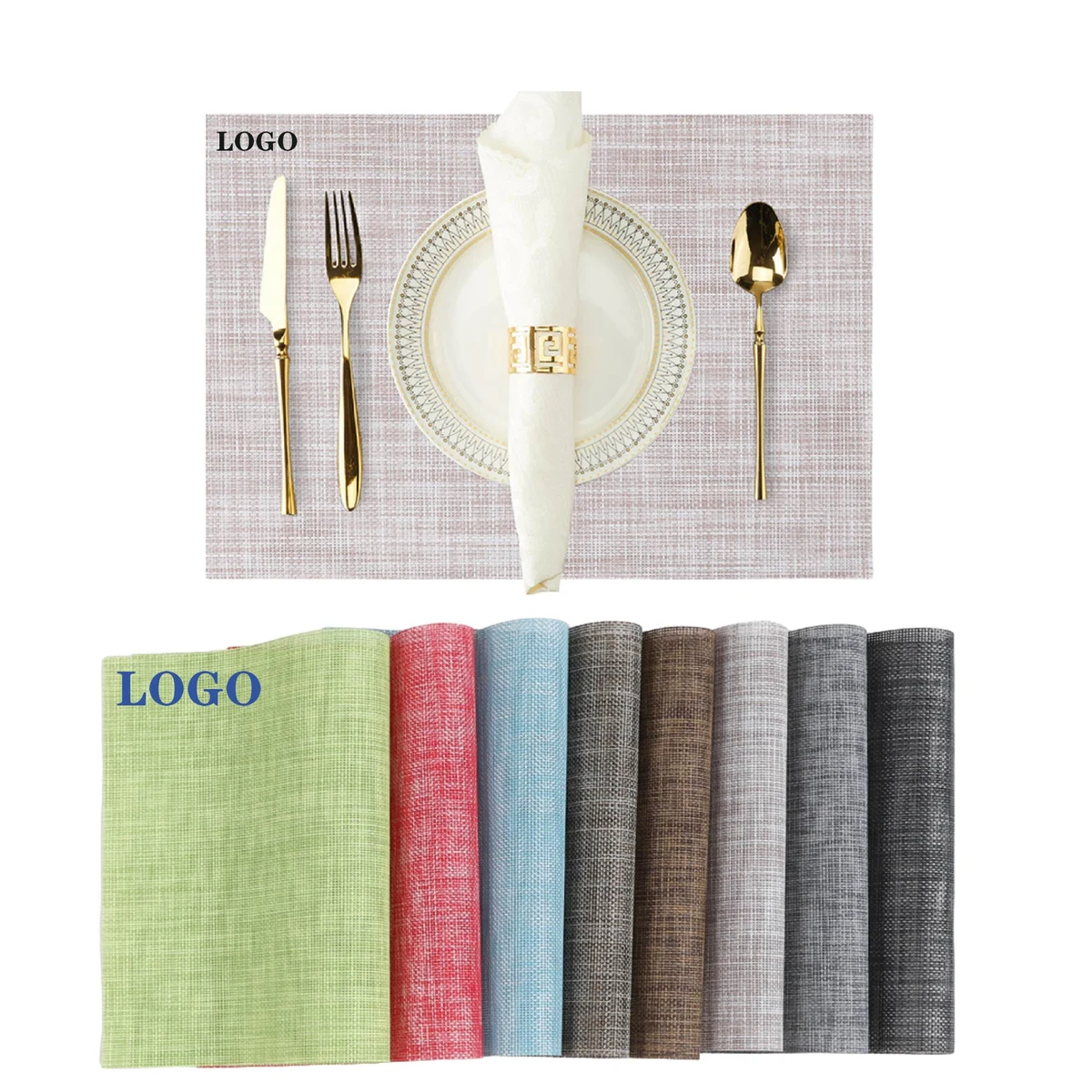 MOQ 10 pcs Heat-Resistant PVC Placemats 1