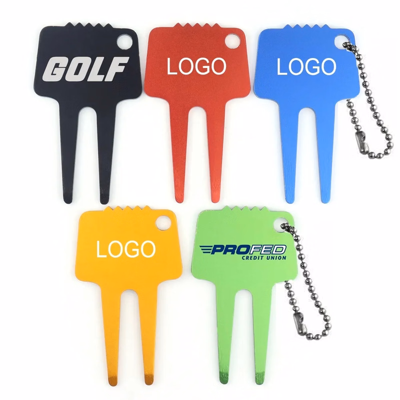 Aluminum Golf Divot Tool Key Chain