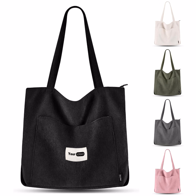 Corduroy Women's Work Shoulder Bag