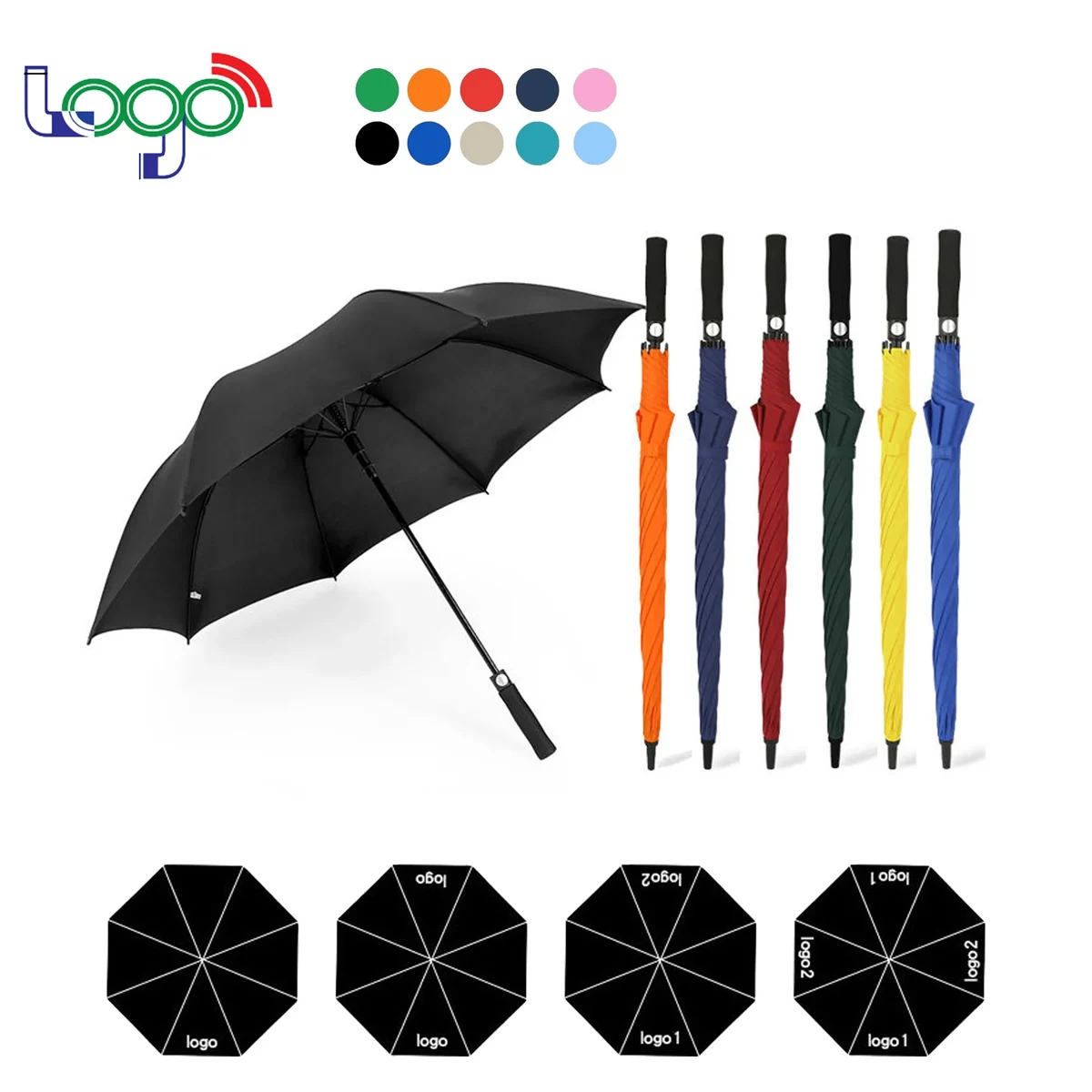 Custom Logo Golf Umbrella 1