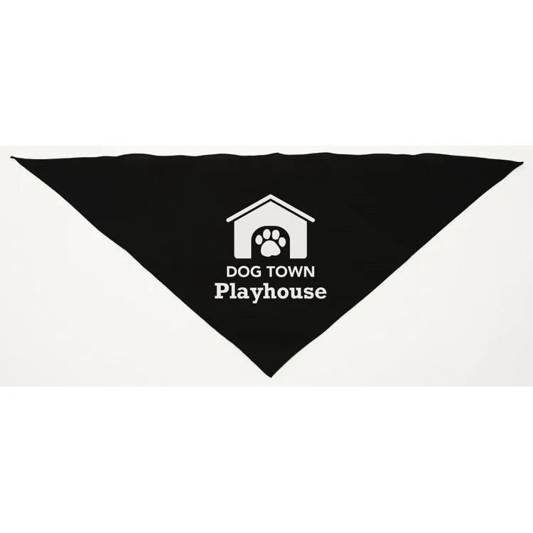 Personalized Large Black Triangle Pet Bandana 1