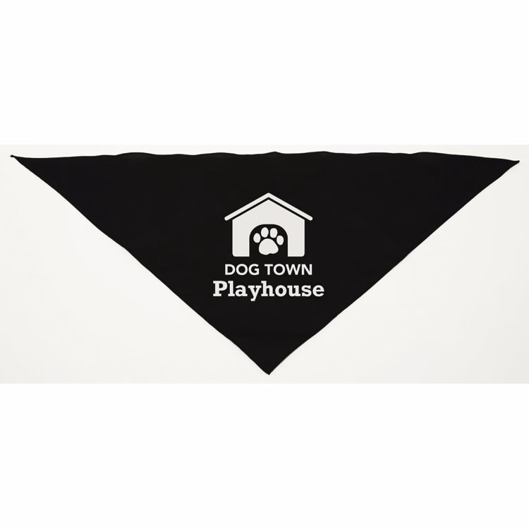 Personalized Large Black Triangle Pet Bandana