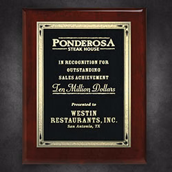 Aberdeen Rosewood Plaque with Lasered Plate