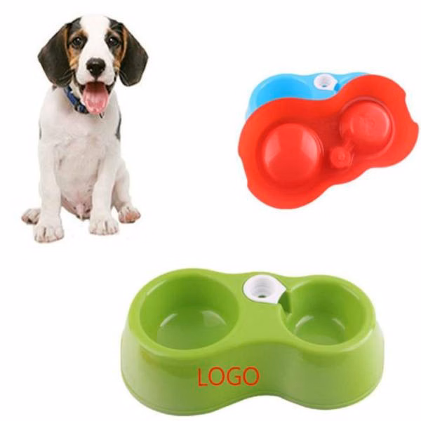 Double Drinking Food Pet Bowl