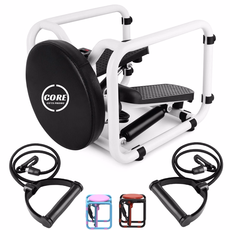 Mini Twist Stepper Workout Chair Seat With Resistance Bands