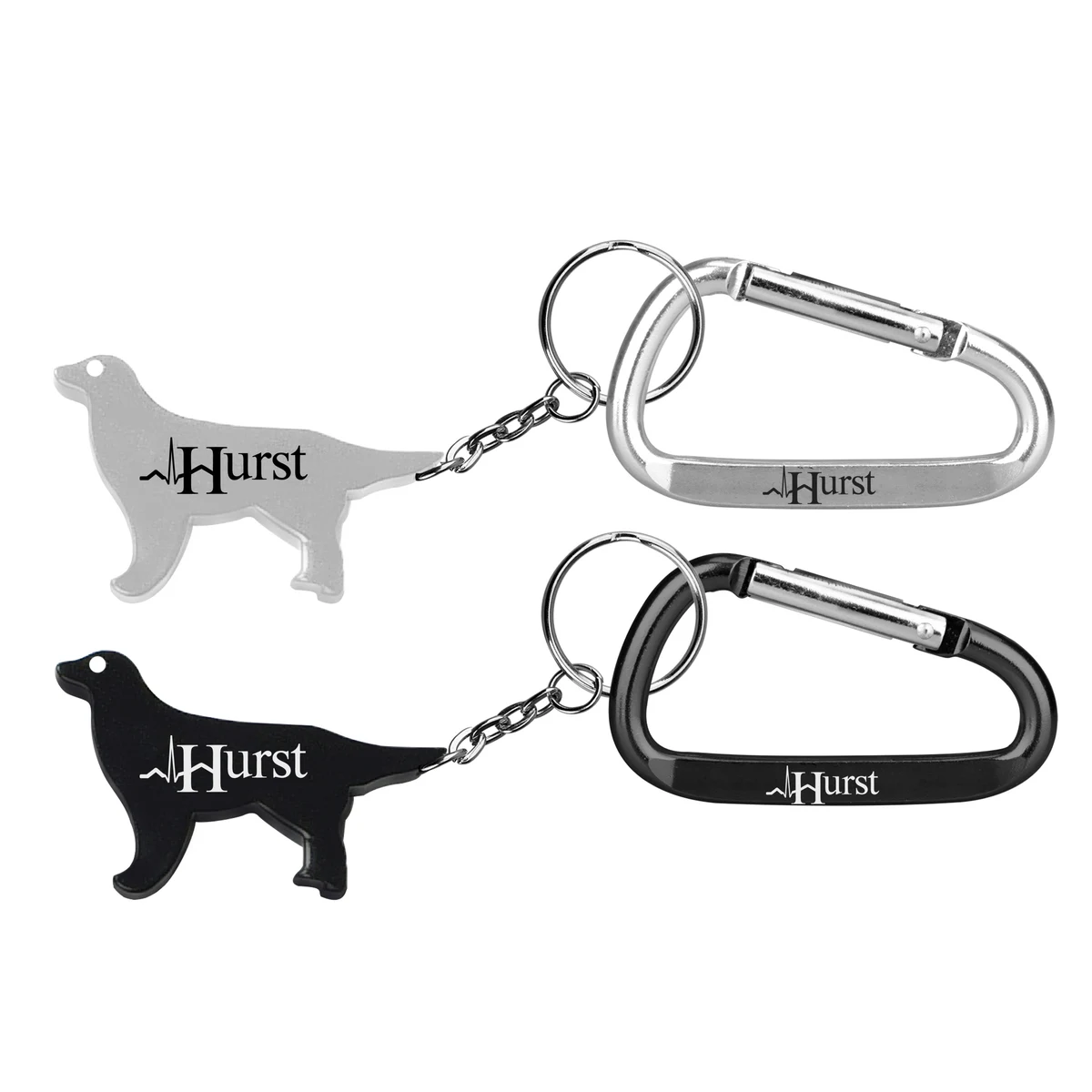 Dog Shape Bottle Opener Key Chain & Carabiner 1