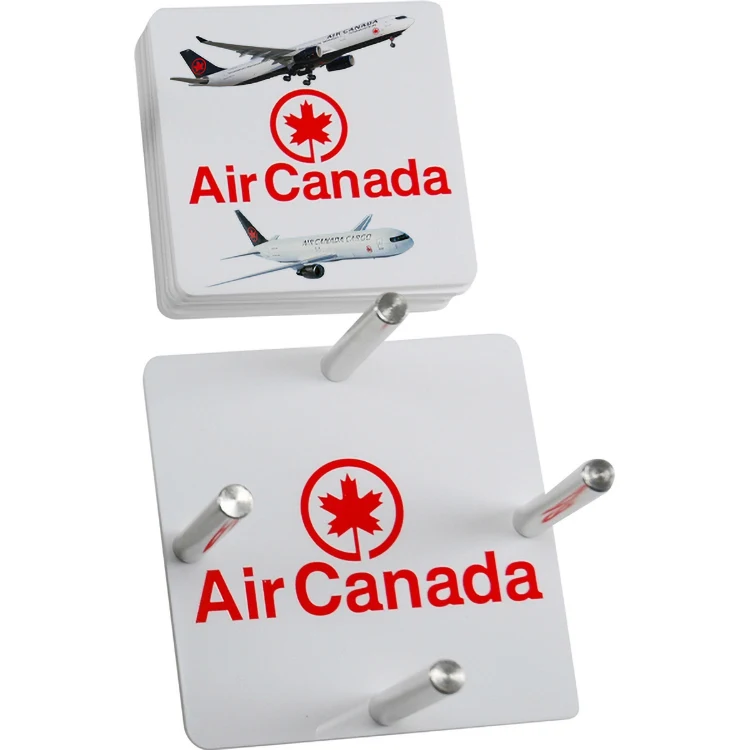 Acrylic Coaster Set of 6 Square Coasters (3 1/2"x3 1/2") and 1 Base (4 1/2"x4 1/2") Full Colour 1