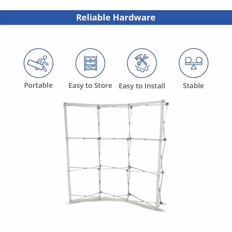 Fabric Pop Up Curved Display - Hardware only