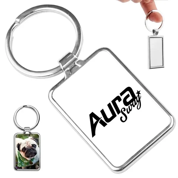 Custom Aluminum Rectangle Keychain with Sublimation Print — Corporate Giveaway 1