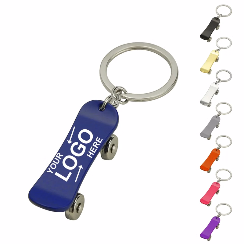 Colorful Skateboard Key Chain