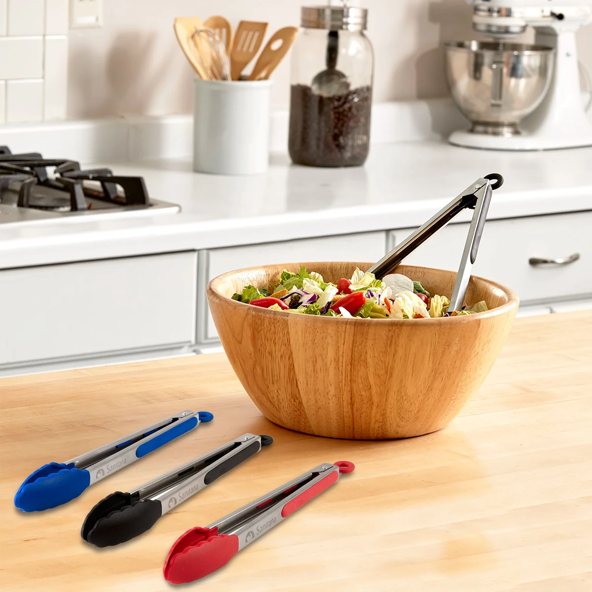 12" Silicone Kitchen Tongs 1