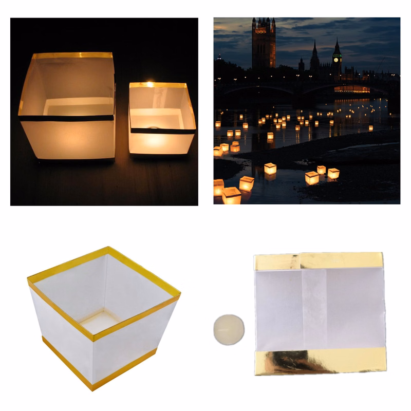 Square Floating Praying Chinese Lantern