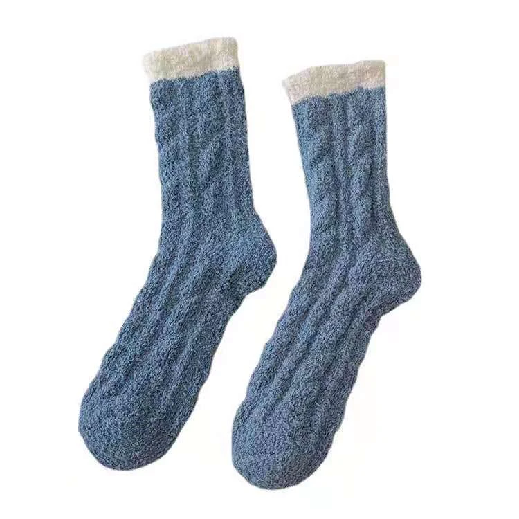Women Custom Logo Comfy Fuzzy Socks 1