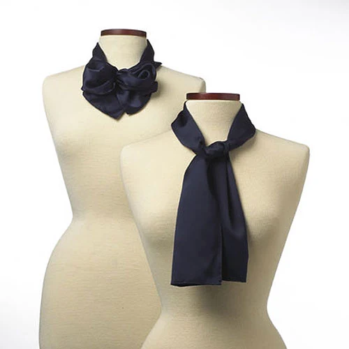 Navy Blue Silk Scarf - 8"x45" 1