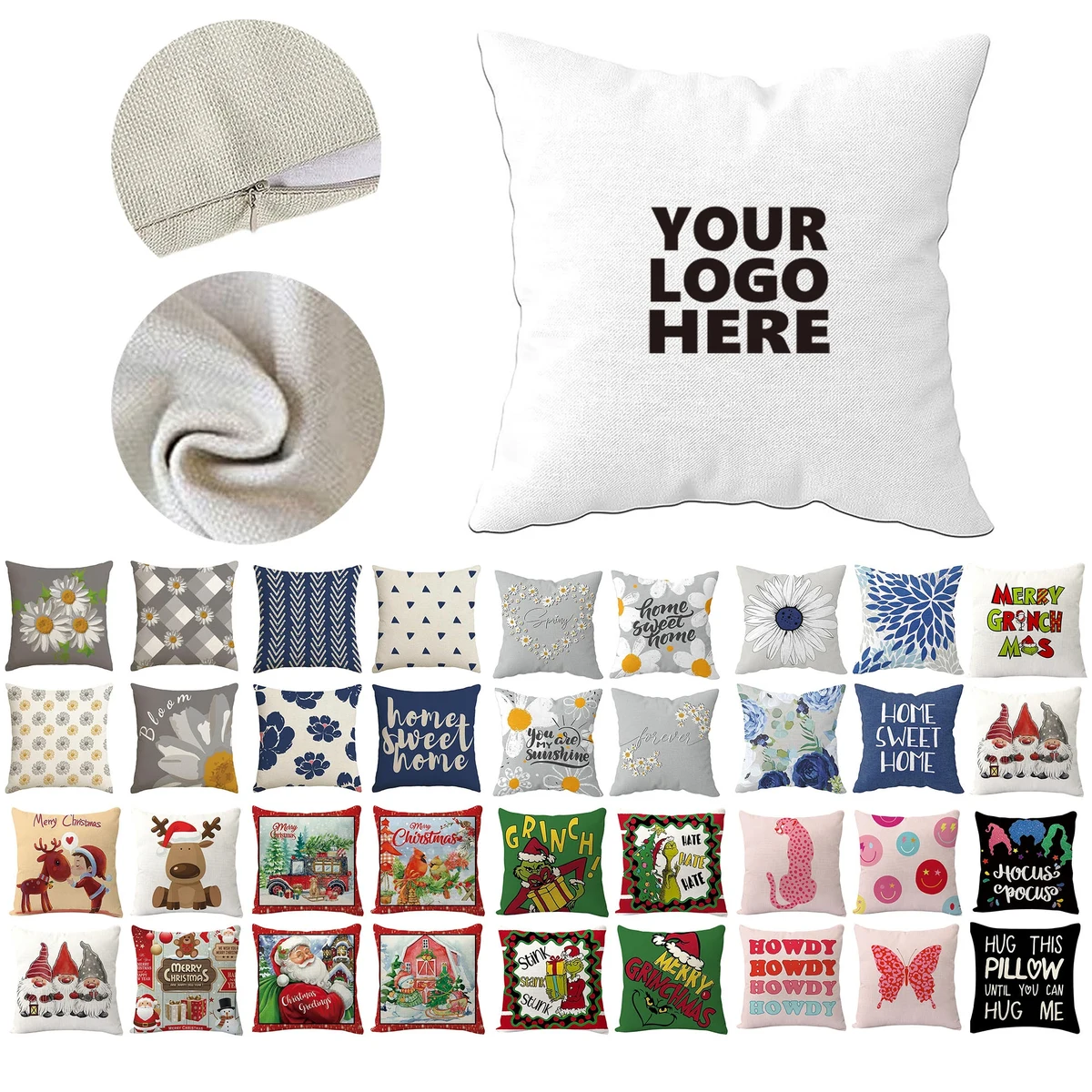 Soft Corduroy Square Throw Pillow Covers 1